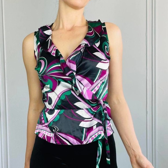 Y2k blouse psychedelic print - Picture 3 of 4